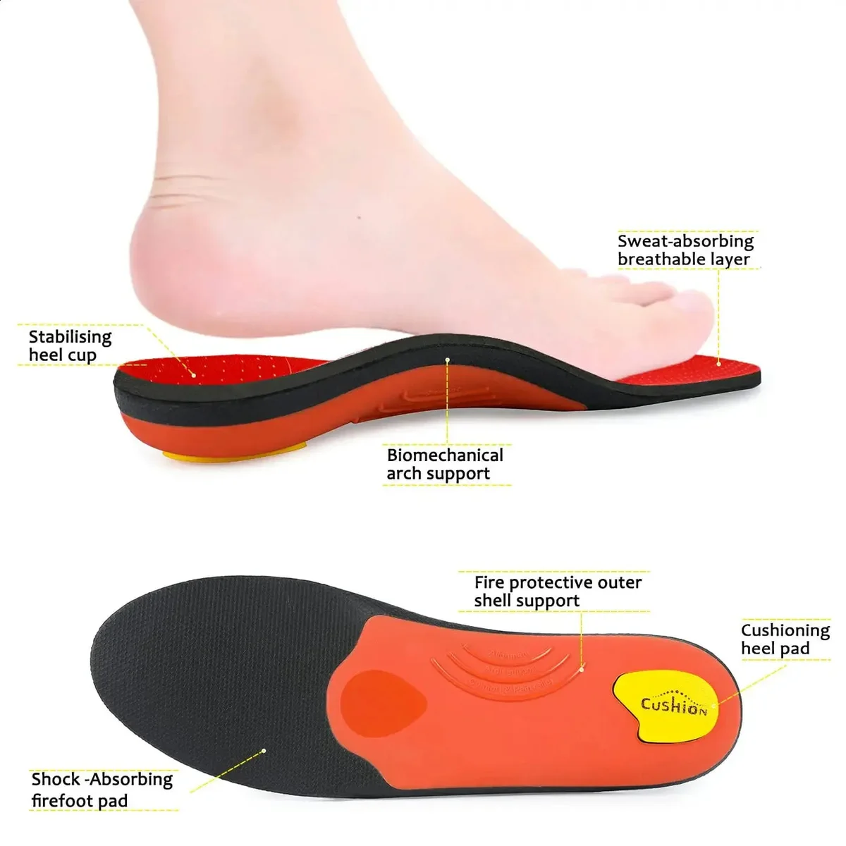 Arch Cusion Orthopedic Plantar Fasciitis Insoles