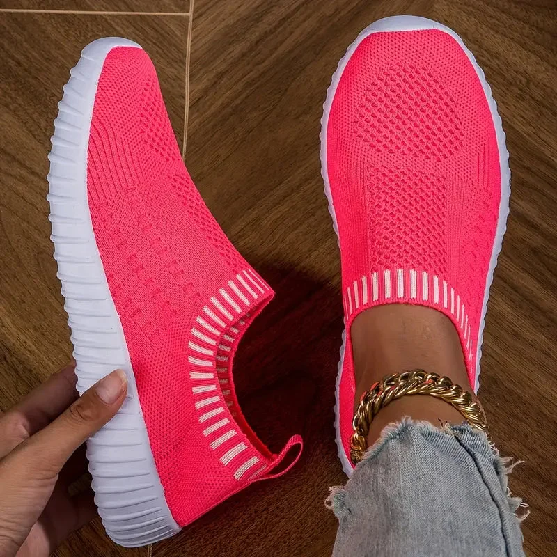 Bare Ease Knit Slip-Ons — Cloud Slides