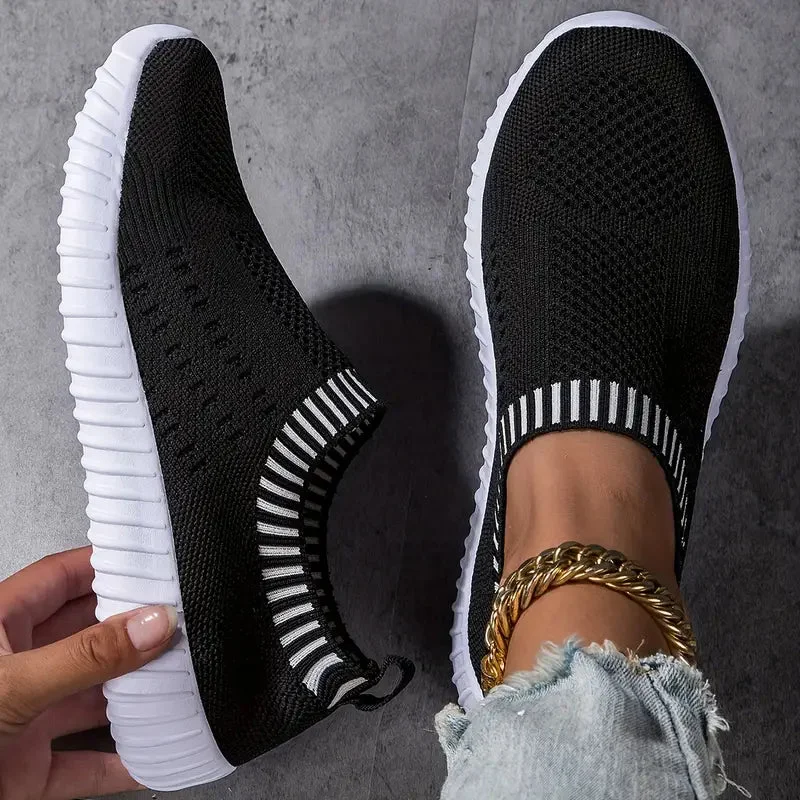 Bare Ease Knit Slip-Ons