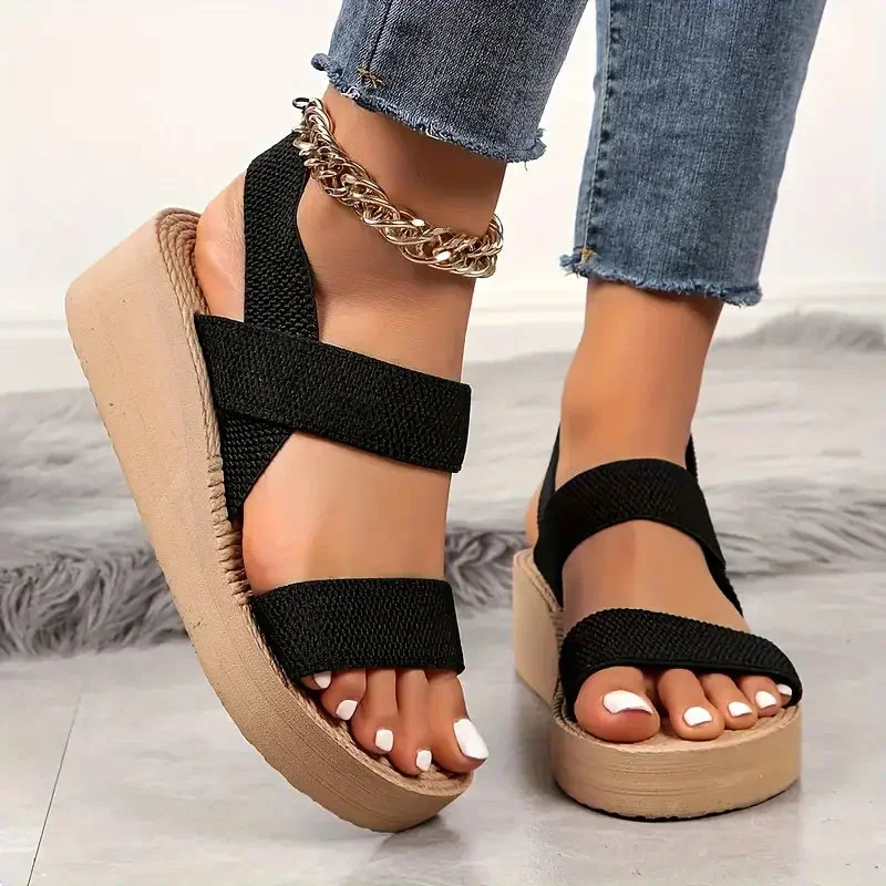 Basics Wedge Sandals — Cloud Slides