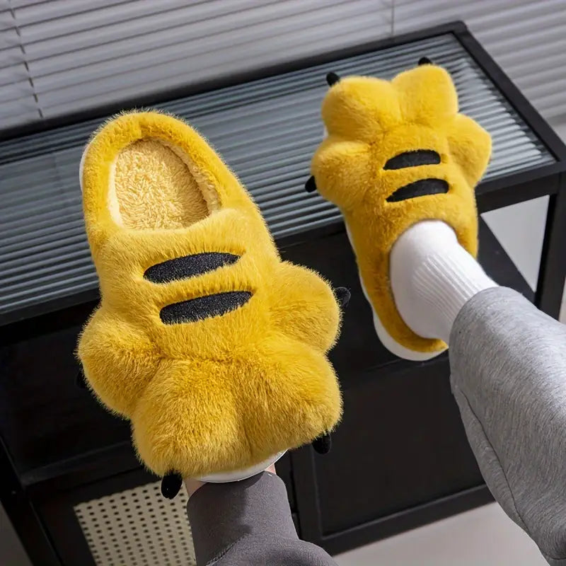 Bear Claw Plush Slippers