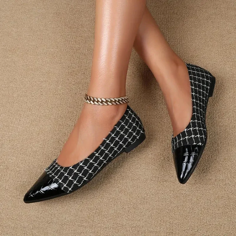 Beatrice Pointed Weave Flats