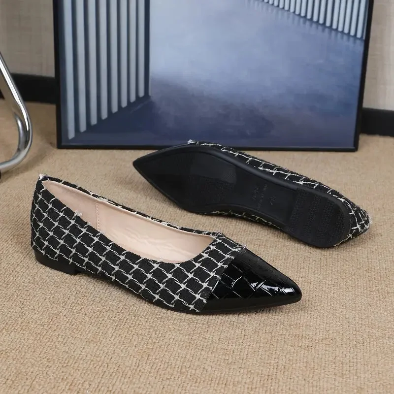 Beatrice Pointed Weave Flats