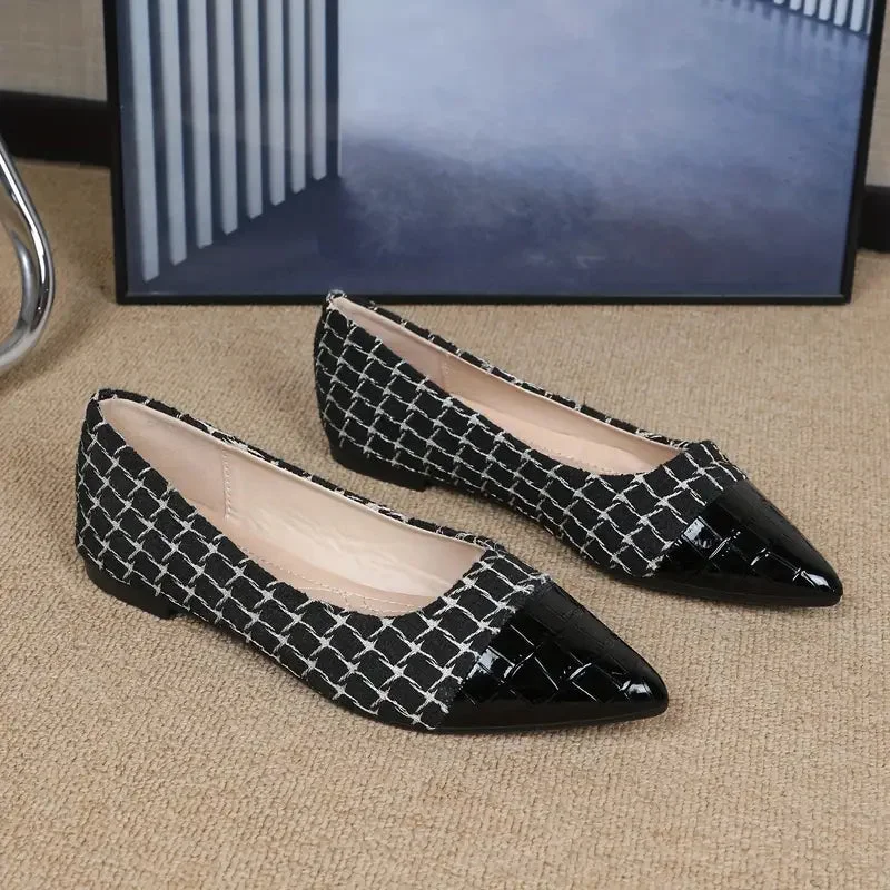 Beatrice Pointed Weave Flats