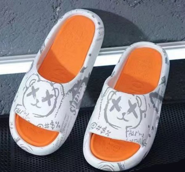 Brick Bear Cotton Slippers — Cloud Slides