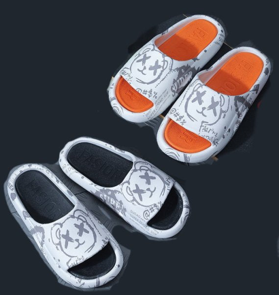 Brick Bear Cotton Slippers