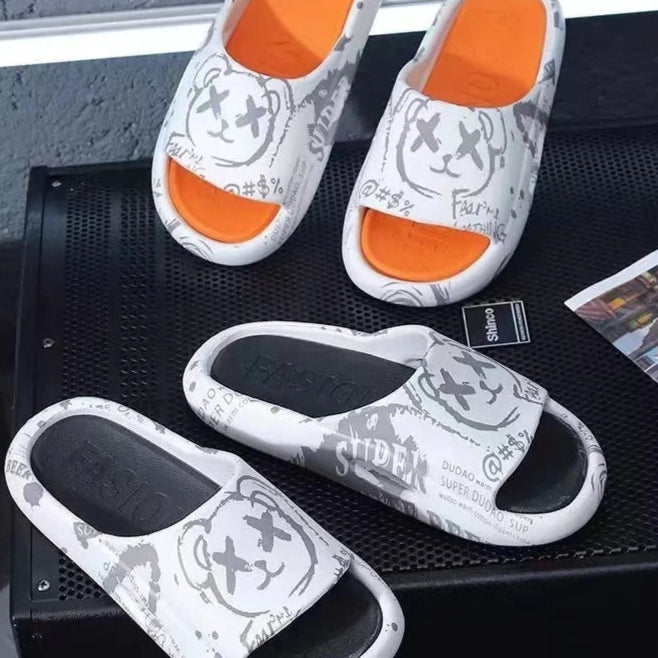 Brick Bear Cotton Slippers