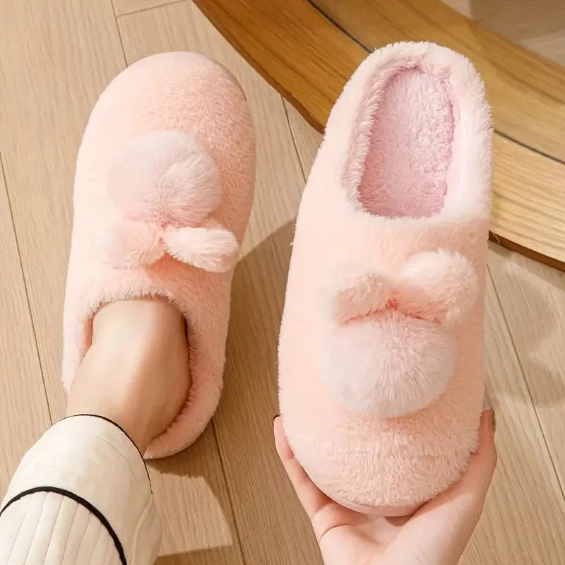 Bunny Pompom Slippers
