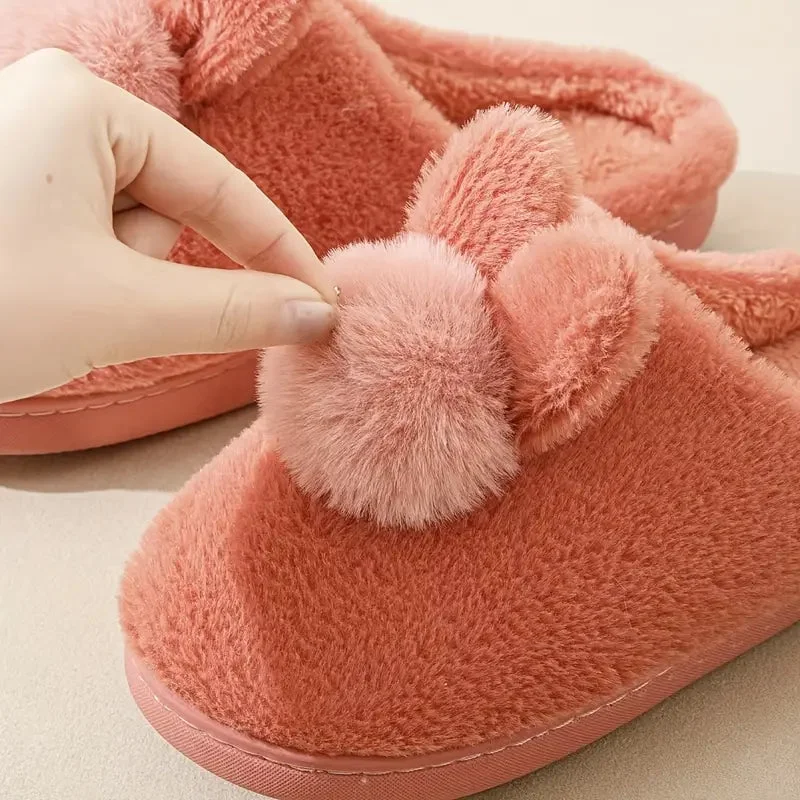 Bunny Pompom Slippers