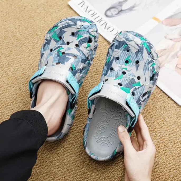 Camouflage Clogs — Cloud Slides