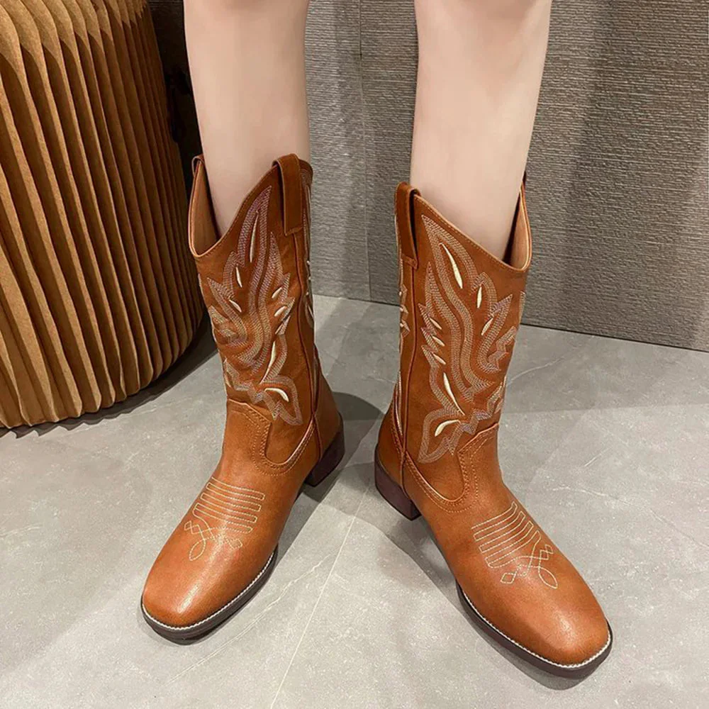 Canyon Leather Western Boots For Women