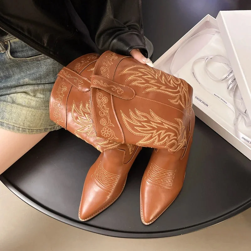 Canyon Leather Western Boots For Women