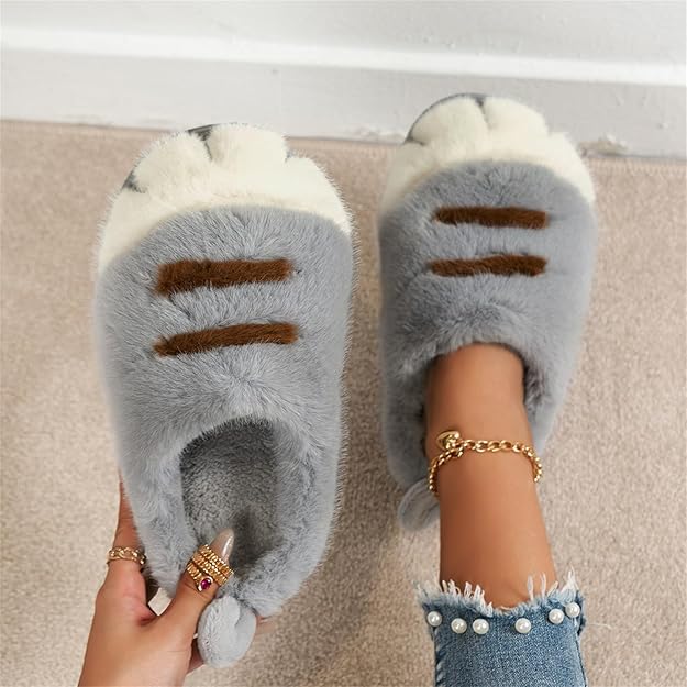 Cat Paw Plush Slippers