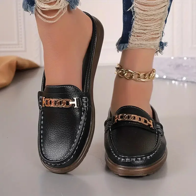 Clementine Chain Loafers — Cloud Slides