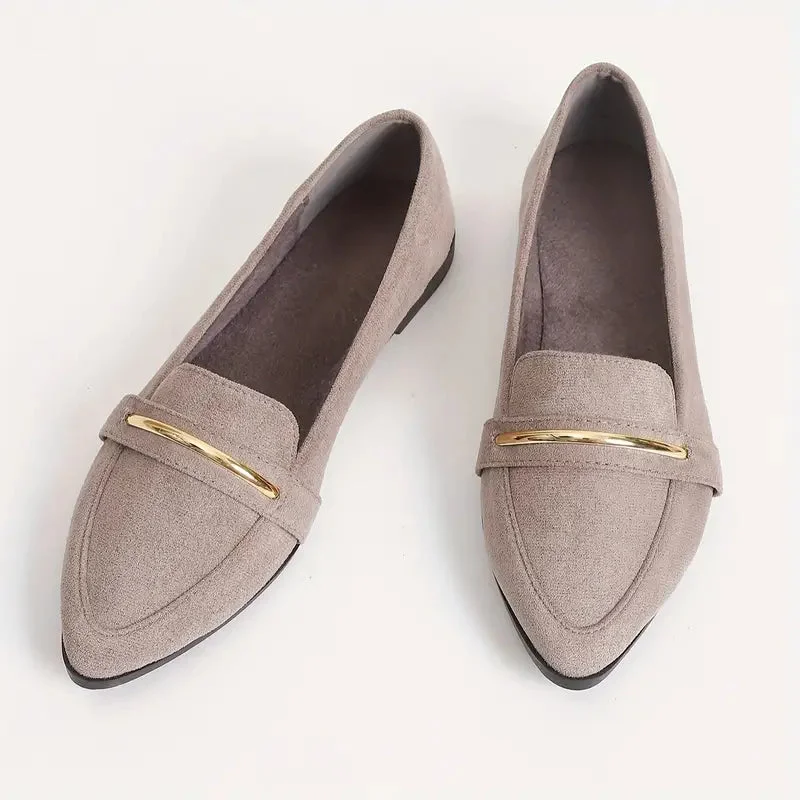 Colette Gold Trim Flats