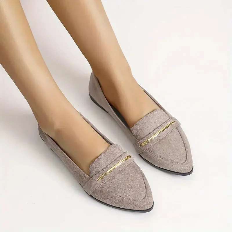 Colette Gold Trim Flats