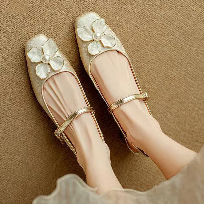 Dahlia Petal Block Heels