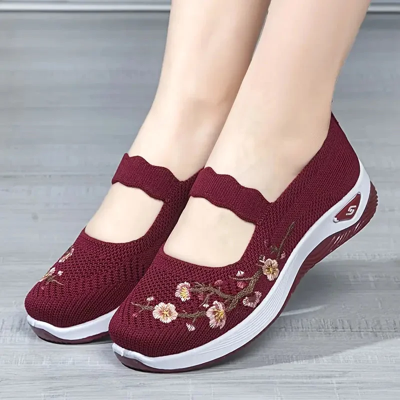 Daily Wear Knitted Floral Shoes