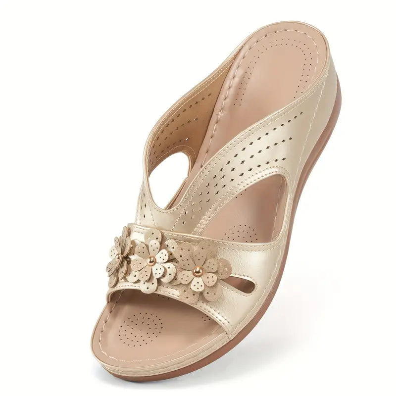 Daisy Wedge Sandals
