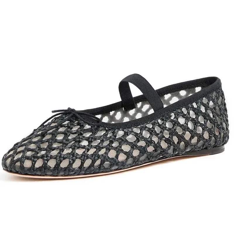 Eloise Woven Flats — Cloud Slides