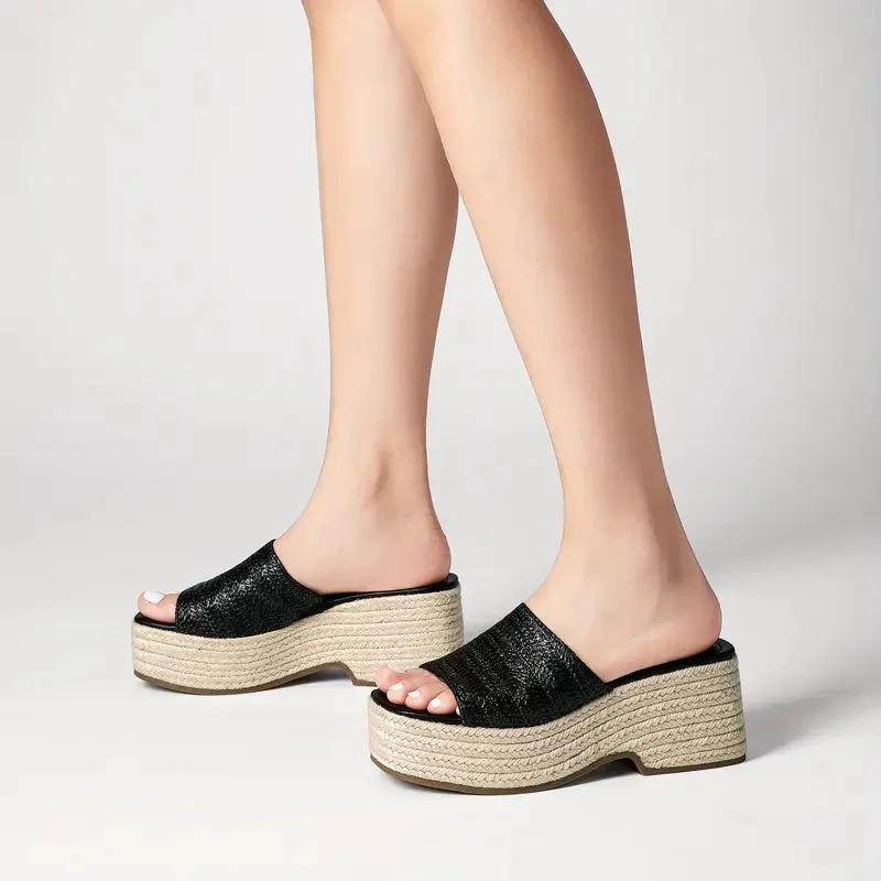 Esme Woven Platform Sandals