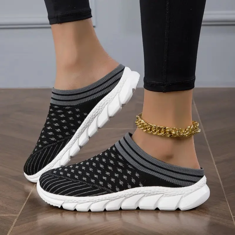 FlexWeave Comfort Slip Ons — Cloud Slides