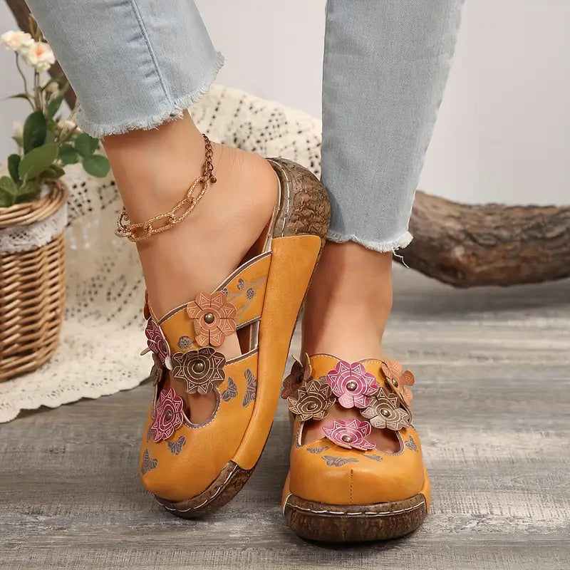 Flora Slip On Wedges — Cloud Slides