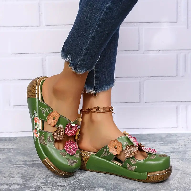Flora Slip On Wedges