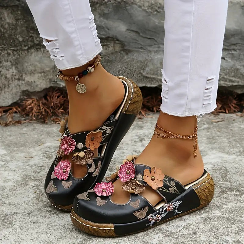 Flora Slip On Wedges