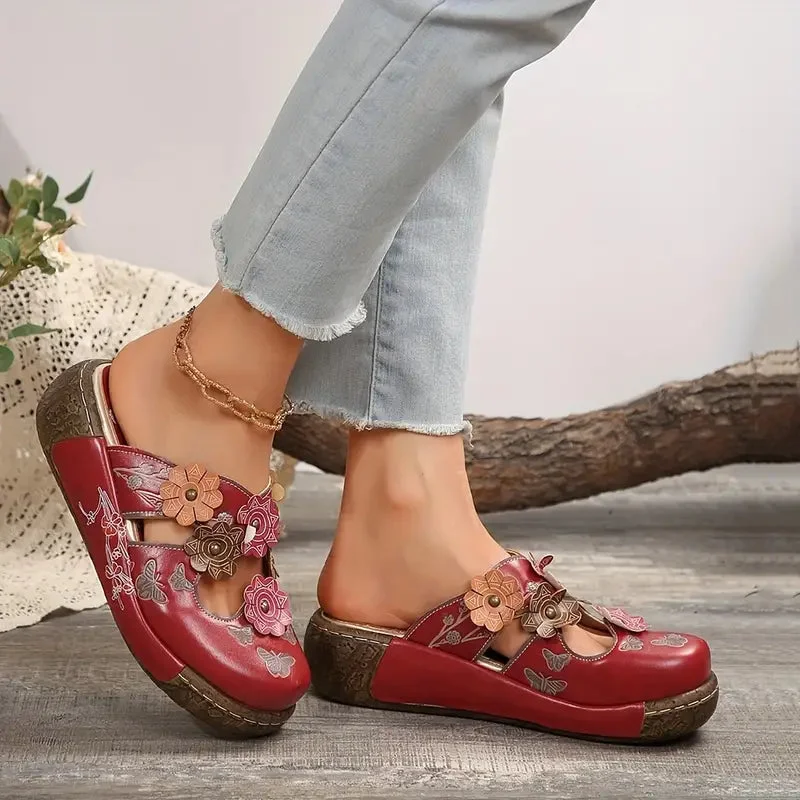Flora Slip On Wedges