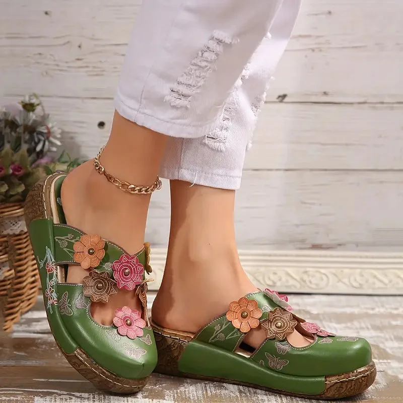 Flora Slip On Wedges