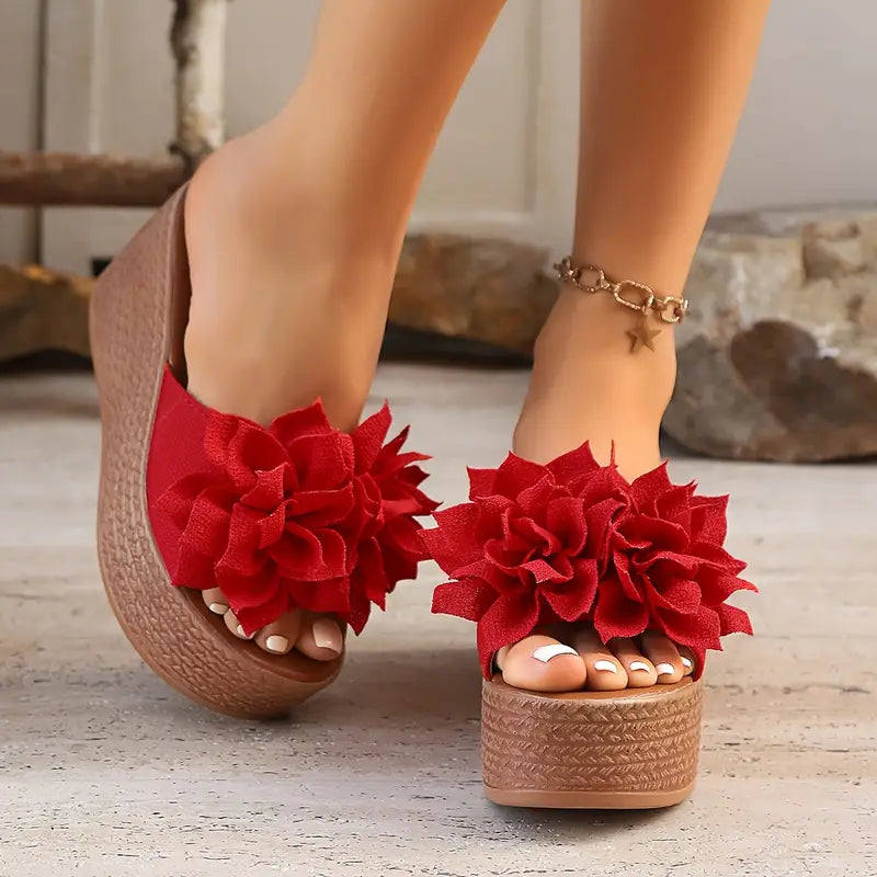 Floral Bliss Wedge Sandals