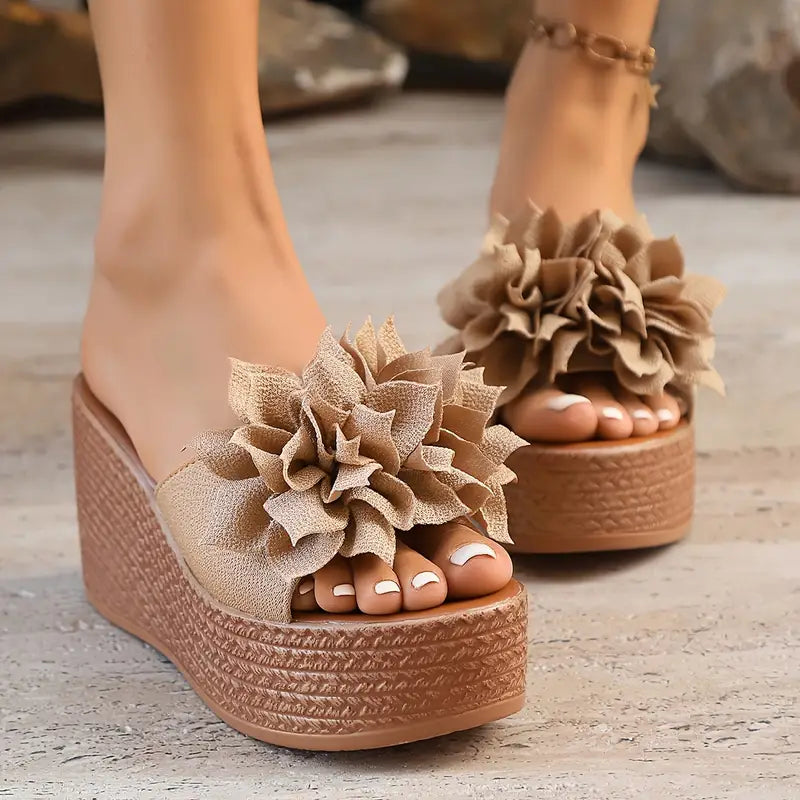 Floral Bliss Wedge Sandals