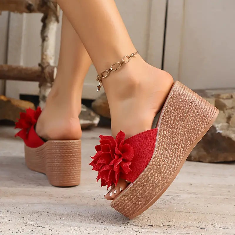 Floral Bliss Wedge Sandals