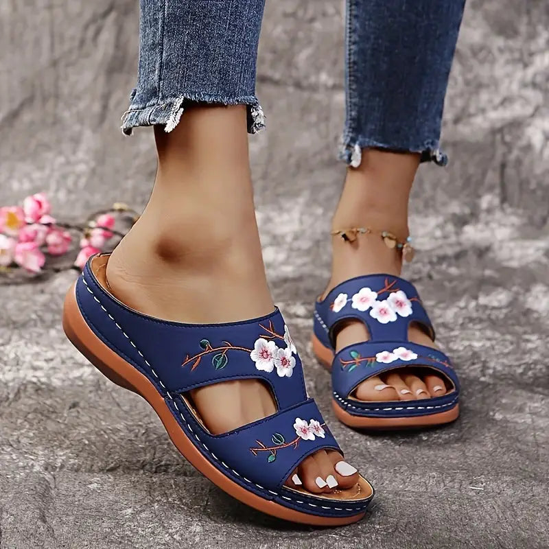 Daisy Wedge Sandals