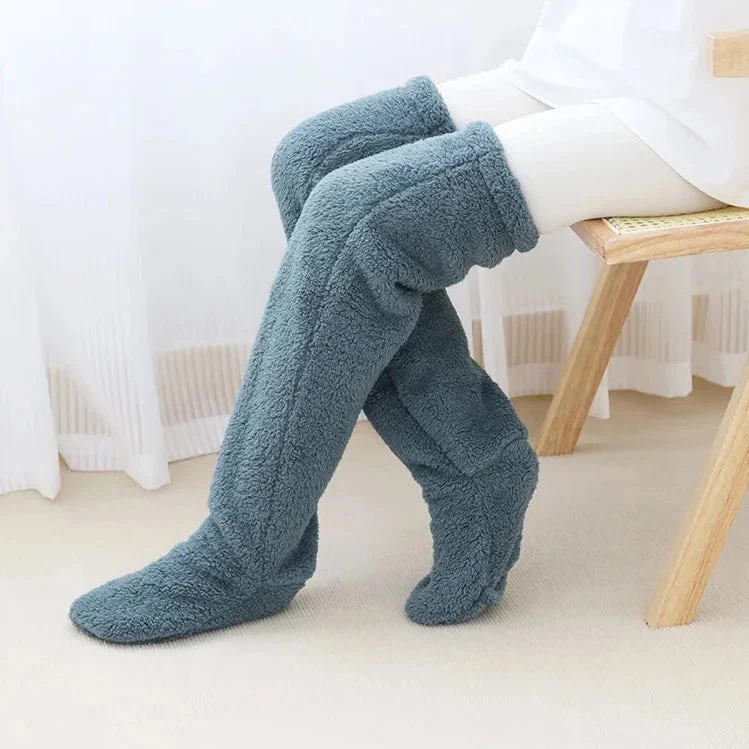 Winter Fluffy Long Socks — Cloud Slides