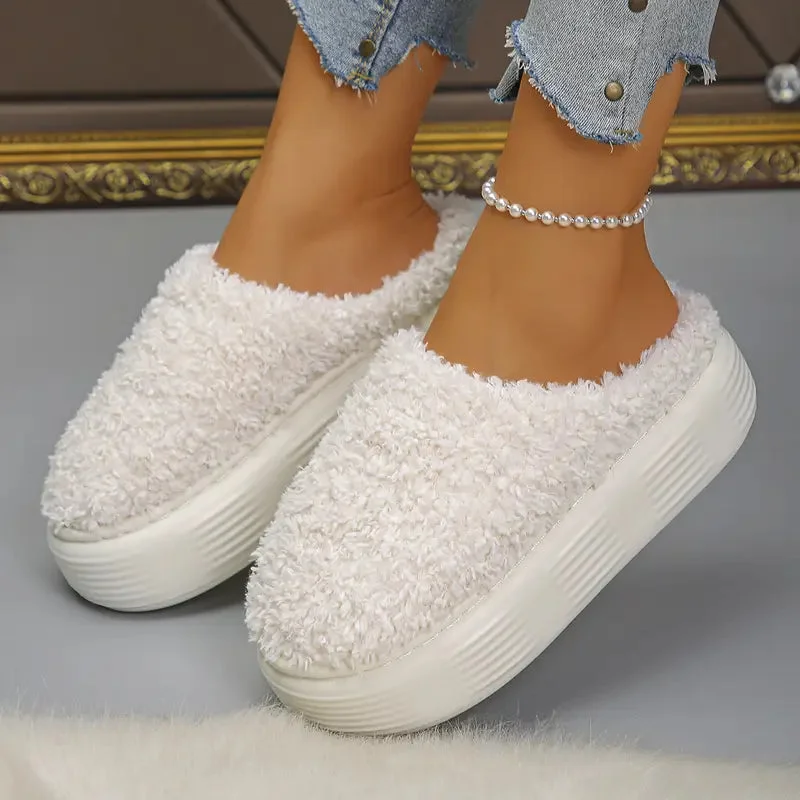 Fur Slip-On Mules — Cloud Slides