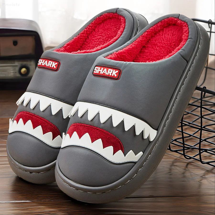 Furry Shark Slippers