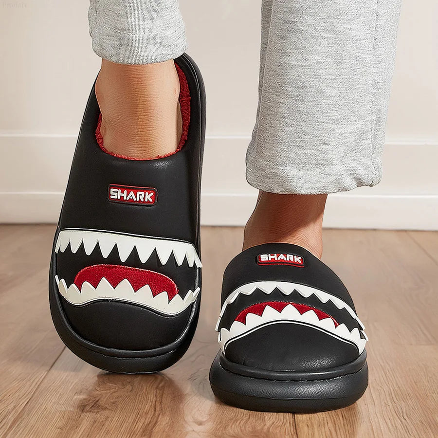 Furry Shark Slippers
