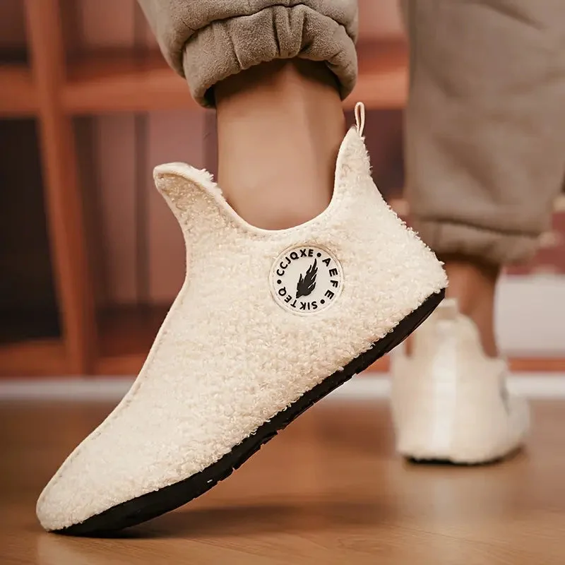 Fuzz Home Slippersocks — Cloud Slides
