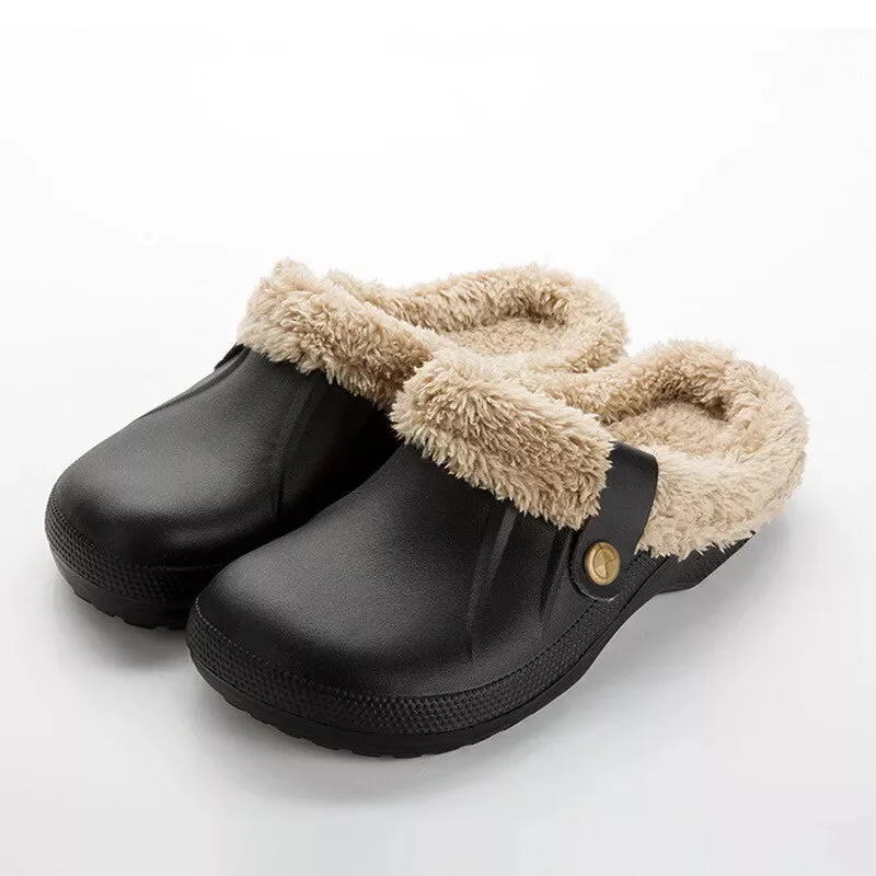 Fuzzy Cloud Clogs — Cloud Slides