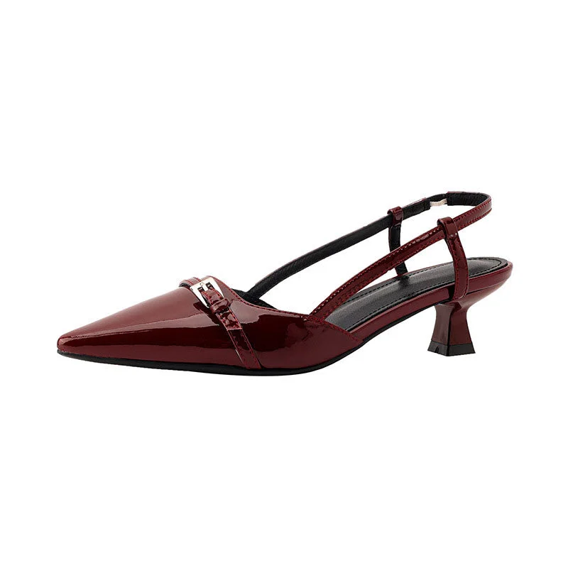 Gloss Slingback Heel — Cloud Slides
