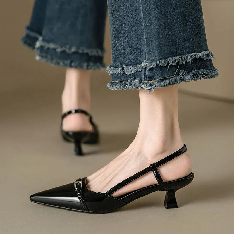 Gloss Slingback Heel