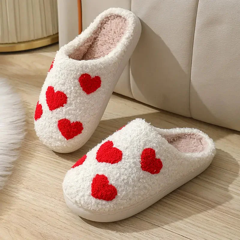 Heart Pattern Slippers — Cloud Slides