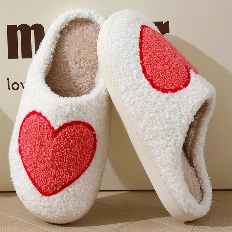 Heart Fleece Slippers