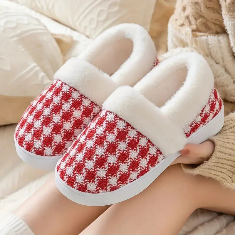 Houndstooth Slippers