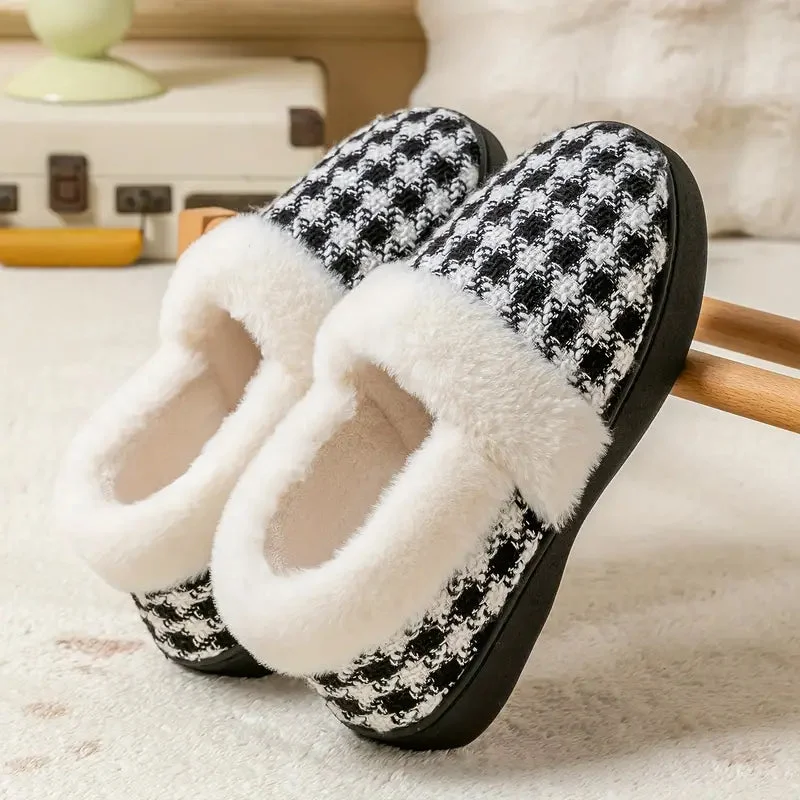 Houndstooth Slippers