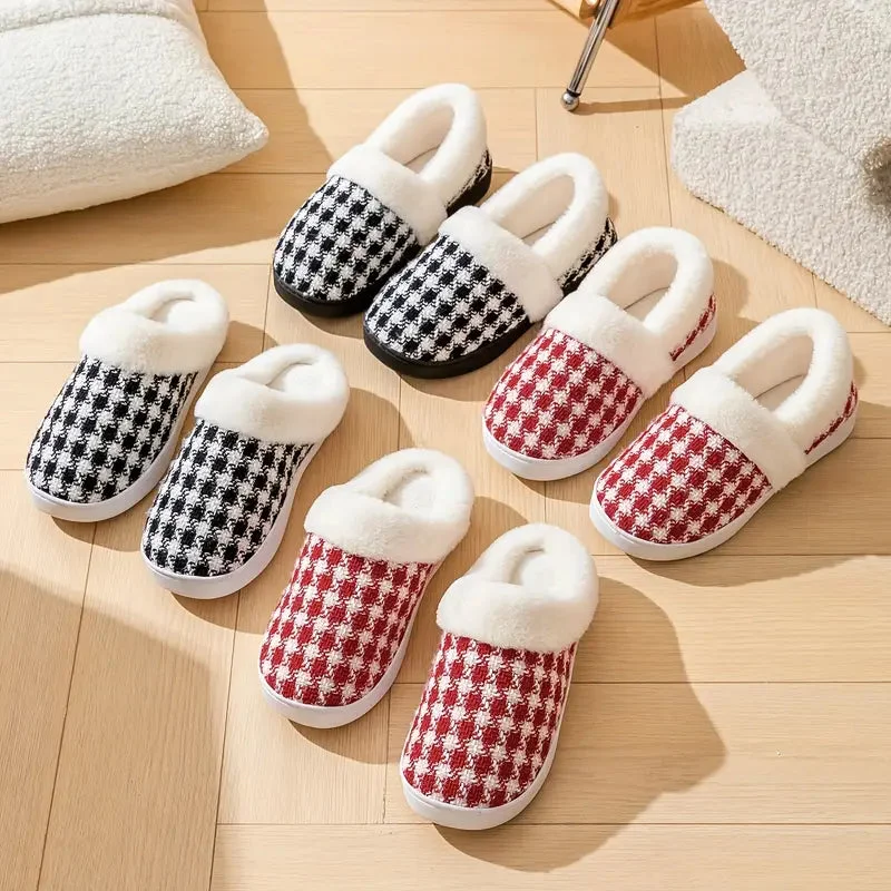 Houndstooth Slippers
