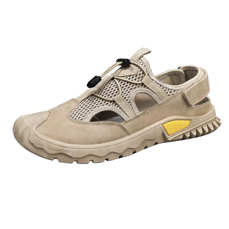 Leather Closed Toe Sandal