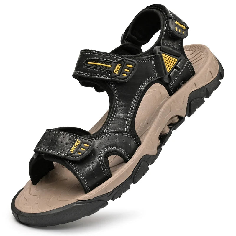 Leather Comfy Sandals — Cloud Slides